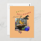 Funny Witz Toad Cartoon Spaß Halloween Postcard Postkarte (Vorne/Hinten)