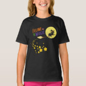 Funny Witze Black Cat Cartoon Whimsical Halloween T-Shirt (Vorderseite)