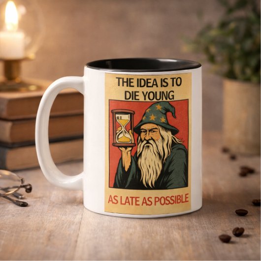Funny Wizard Quote Zweifarbige Tasse
