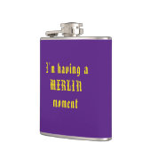 Funny Wizard Vinyl Wrapped Flask Flachmann (Links)