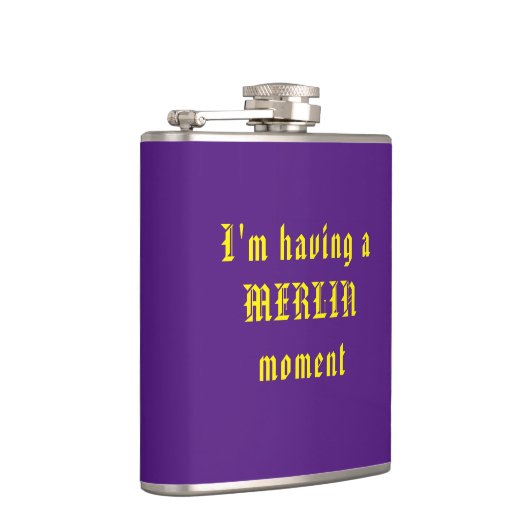 Funny Wizard Vinyl Wrapped Flask Flachmann (Rechts)