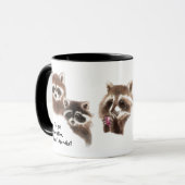 Funny, Wo ist der Kuchen, Raccoon Tasse, Tier Tasse (Vorderseite Links)