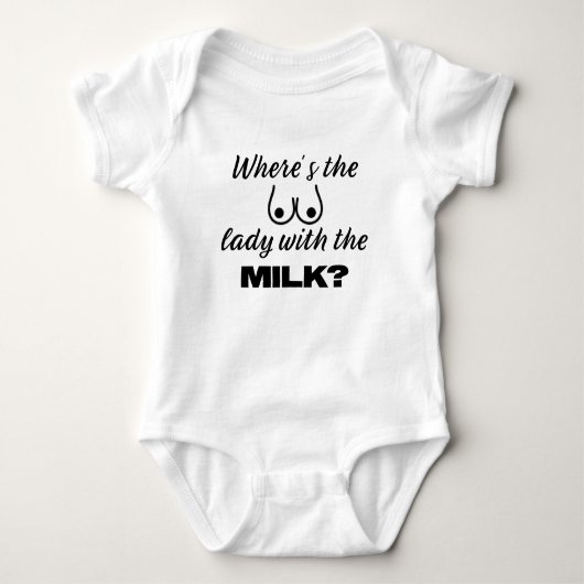 Funny, wo ist die Dame mit der Milch Stillen Baby Strampler (Vorderseite)