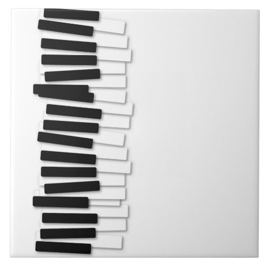 Funny Wobbly Piano Keyboard - Pianist und Musiker Fliese (Vorderseite)