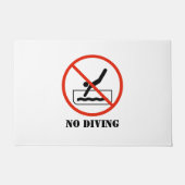 Funny Wohngestaltung Weiß KEIN TAUCHEN Bad Mat Fußmatte (Vorderseite)