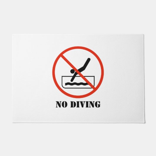 Funny Wohngestaltung Weiß KEIN TAUCHEN Bad Mat Fußmatte (Vorderseite)