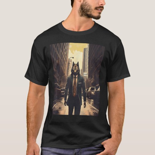 Funny Wolf beste Designidee Kunst cool Wallstreet T-Shirt (Vorderseite)