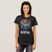 Funny Wolf beste Designidee Kunst cool Wallstreet T-Shirt (Vorne ganz)