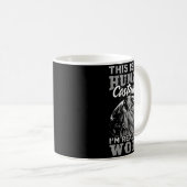 Funny Wolf Design Human Costume I'm A Wolf Kaffeetasse (VorderseiteRechts)