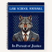Funny Wolf Geschenk für Anwälte der Juristen Notizblock (Vorderseite)