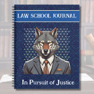 Funny Wolf Geschenk für Anwälte der Juristen Notizblock