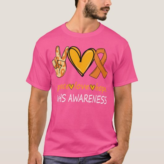 Funny Wolf Hirschhorn Syndrome Awareness Day Hope T-Shirt (Vorderseite)