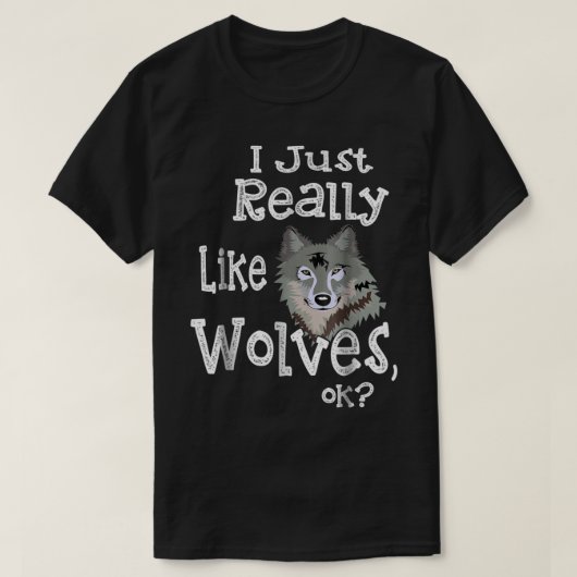 Funny Wolf Lover Design T-Shirt (Design vorne)