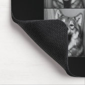 Funny Wolf Photo Booth Sungles Dog  Mousepad (Ecke)