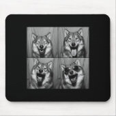 Funny Wolf Photo Booth Sungles Dog  Mousepad (Vorne)