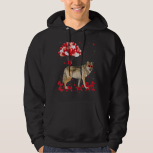 Funny Wolf Valentine's Day T-Shirt Herztiere Lover Hoodie