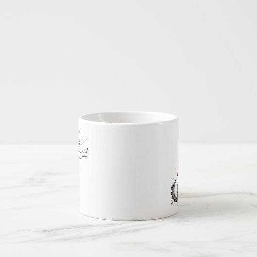 Funny Wolf Weihnachts-Happy Howlidays Holiday Espressotasse (Vorderseite)