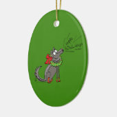 Funny Wolf Weihnachts-Happy Howlidays Holiday Keramik Ornament (Links)