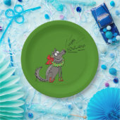 Funny Wolf Weihnachts-Happy Howlidays Holiday Pappteller (Party)