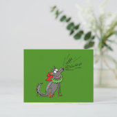 Funny Wolf Weihnachts-Happy Howlidays Holiday Postkarte (Stehend Vorderseite)