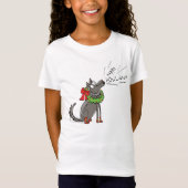 Funny Wolf Weihnachts-Happy Howlidays Holiday T-Shirt (Vorderseite)