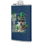 Funny Wolfin Down Green Brews St Patricks Day Flachmann (Links)