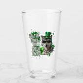 Funny Wolfin Down Green Brews St Patricks Day Glas (Vorderseite)