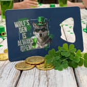Funny Wolfs Den Wallet Bottle Opener St Paddy Geldbeutel Flaschenöffner