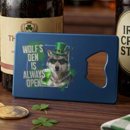Funny Wolfs Den Wallet Bottle Opener St Paddy Geldbeutel Flaschenöffner