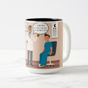 Funny Woll nicht, Kaffee-Tasse zu arbeiten Zweifarbige Tasse