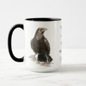Funny Wollte Kuchen mit Kaffee? Ravens Bird Tasse (Links)