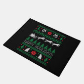 Funny Wolves Wolf Lover Ugly Christmas Sweater Fußmatte (Schrägansicht)