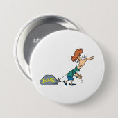 Funny Woman Carry emotionales Gepäck Button (Vorne & Hinten)