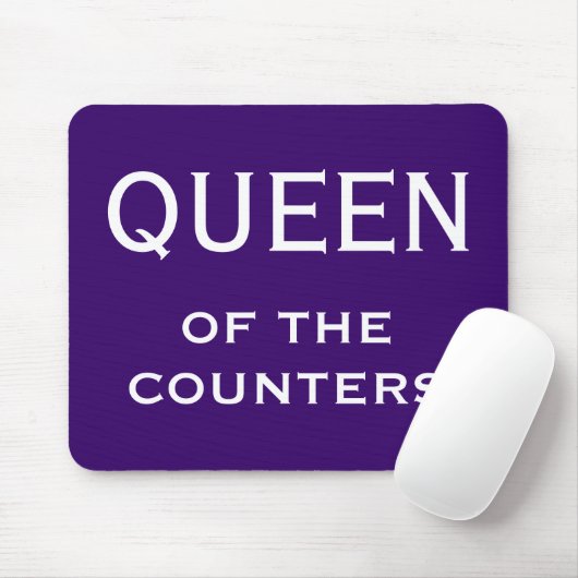 Funny Woman CFO Nickname - Queen of the Counters Mousepad (Mit Mouse)