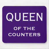 Funny Woman CFO Nickname - Queen of the Counters Mousepad (Vorne)