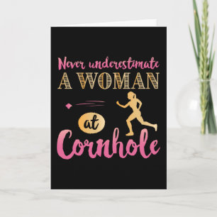 Funny Woman Cornhole Geburtstagsgeschenk Mama Karte
