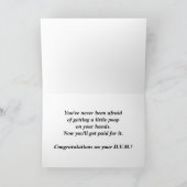 Funny Woman DVM Graduate Western Herzlichen Glückw Karte (Innenseite)