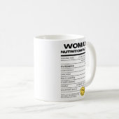 Funny Woman Nutrition Facts Kaffeetasse (VorderseiteRechts)