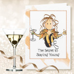 Funny Woman Snarky Cartoon für ihren Geburtstag Karte<br><div class="desc">Stört sich immer jemand,  älter zu werden? Nun,  diese Karte sagt ihr,  wie sie jung sein kann,  mit ein bisschen knusprigem Spaß:)</div>