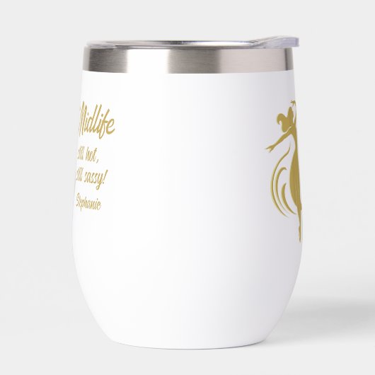 Funny Woman's Gold Midlife immer noch heiß 50. Geb (Links)