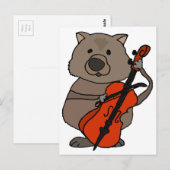 Funny Wombat Cartoon spielen Postkarte (Vorne/Hinten)