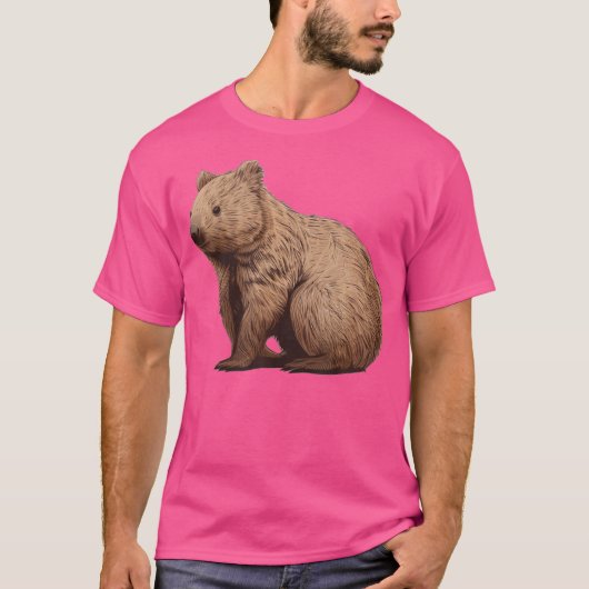 Funny Wombat Face T-Shirt (Vorderseite)