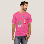 Funny Wombat Outer Space Australian Wombat Lover T-Shirt (Vorne ganz)