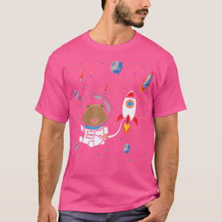 Funny Wombat Outer Space Australian Wombat Lover T-Shirt