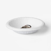 Funny Wombat with headphones Cool Animal Pappteller (Gewinkelt)