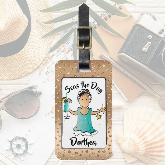 Funny Women Cruise Vacacation Address Luggage Tag Gepäckanhänger