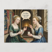 Funny Women Fragend ist diese Laktose-frei? Postkarte (Vorderseite)