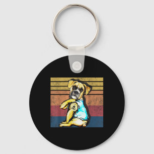 Funny Women Gift Dog Boxer I Liebe Vater Tattoo Ge Schlüsselanhänger