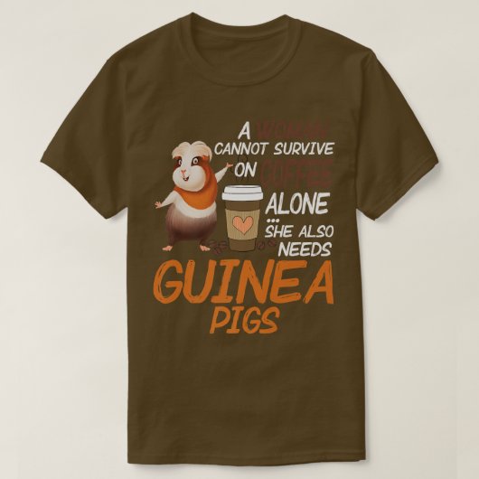 Funny Women Guinea Schweine Kaffee Lover Geschenk T-Shirt (Design vorne)