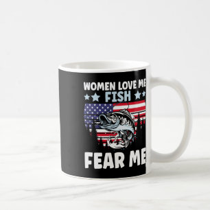 Funny Women Liebe Me Fisch Angst Männer Vintag dur Kaffeetasse
